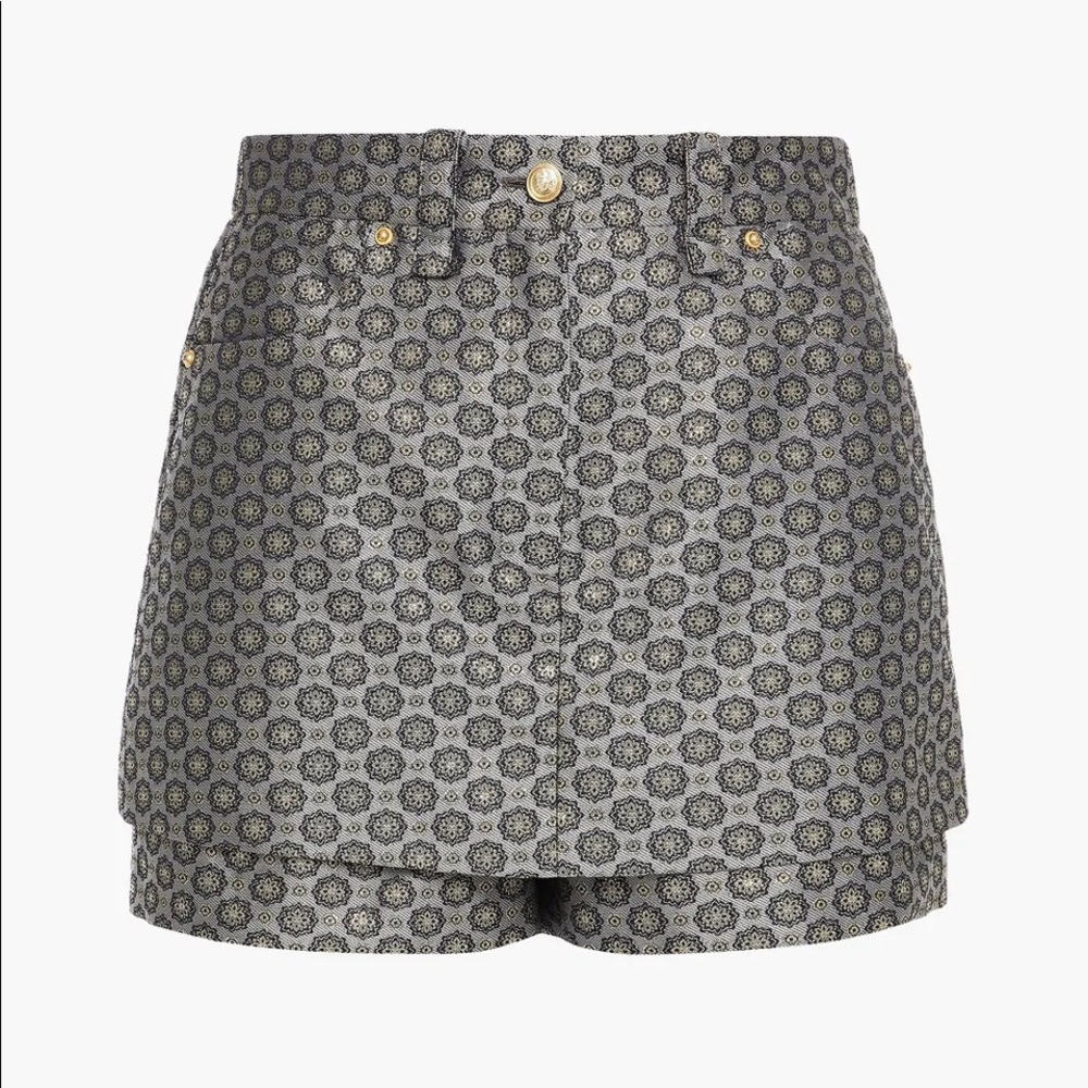 Maje Metallic Layered Skort